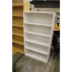 WHITE METAL 6' TALL ADJUSTABLE BOOKSHELF