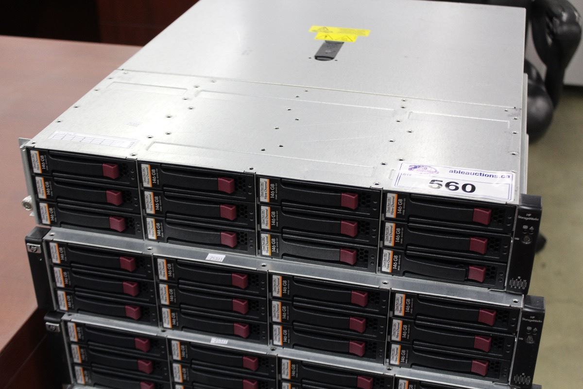 HP STORAGEWORKS NETWORK DISK ARRAY WITH WITH 12 X DUAL PORT 15K RPM ...