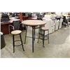 Image 2 : BAR HEIGHT LUNCHROOM TABLE WITH 2 STOOLS