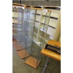 5' TALL GLASS DISPLAY CASE