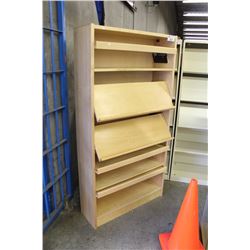 MAPLE 6' TALL LITERATURE DISPLAY RACK