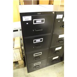 BLACK 4 DRW. VERTICAL FILE CABINET