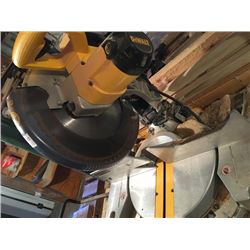 Chop Saw and Metal Cabinets with Contents