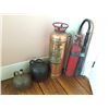 Image 1 : Fire Extinguishers, Stoneware jugs