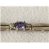 Image 2 : 14kt Ladies Diamond and Amethyst Bracelet