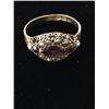 Image 2 : Ladies Amethyst and Pearl Ring