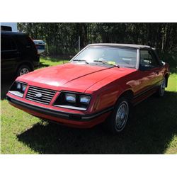 1983 MUSTANG CONVERTIBLE GLX CAR