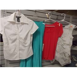 ladies tops - black; white; pink; silky
