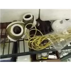 VINTAGE ELECTRIC LIGHT SWITCH AND 2 VINTAGE PORCELEIN LIGHT SPLITTERS - MAKE ONE SOCKET INTO 3
