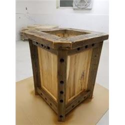 Barn Wood & Hickory Pedestal by Steve Reiling