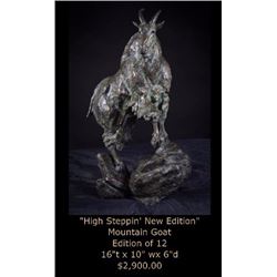 “High Steppin” Goat Bronze by John Lewton of Bozeman