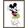 Image 1 : MICHAEL JACKSON SIGNED  DRAWING OF "MICKEY MOUSE".