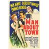 Image 1 : VINTAGE MAN ABOUT TOWN 1939 POSTER.