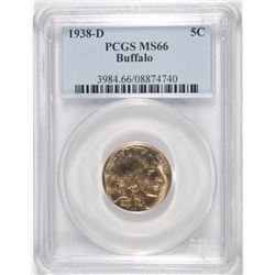 1938-D BUFFALO NICKEL PCGS MS-66