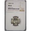 Image 1 : 1954-S JEFFERSON NICKEL, NGC MS-66 NGC PRICE GUIDE=$170.00