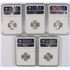Image 2 : 1946-S, 1949-D, 1953-S, 1955 & 1957 ROOSEVELT DIMES NGC MS-66