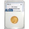 Image 1 : 1911-D $5.00 GOLD INDIAN HEAD, PCI CHOICE BU  RARE!!!