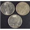 Image 1 : 3 PEACE DOLLARS 24-S, 25-S, 27
