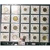Image 1 : (20) Different World Coins in a plastic page. All Different and attributed. Includes Ecuador, El Sal
