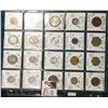 Image 1 : (20) Different World Coins in a plastic page. All Different and attributed. Includes  Netherlands,  