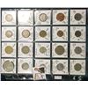 Image 1 : (20) Different World Coins in a plastic page. All Different and attributed. Includes Philippines, Po