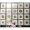 Image 1 : (20) Different World Coins in a plastic page. All Different and attributed. Includes Switzerland, Th