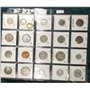Image 2 : (20) Different World Coins in a plastic page. All Different and attributed. Includes Switzerland, Th