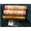 Image 1 : 1974 P (in bad shape with plastic shrinkage) & (2) 74 S Original Uncirculated Rolls of U.S. Lincoln 