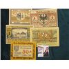 Image 1 : (5) Different Crisp Uncirculated German Notgeld Bank notes. 1921 era.