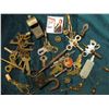 Image 2 : Watch Chain with red set; large group of Keys including Clock Keys; Punch; small broken chain; & "Al