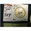 Image 2 : 1951 S Washington Quarter, AU 50; (2) Hetzler's All Star Chips; & a name badge to allow admition on 