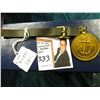 Image 2 : Watch Fob with leather strap "Lion Buggy Co.".  Maned Lion on obverse and Anchor on reverse.
