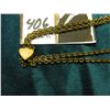 Image 2 : Ladies Pocket Watch Slide Chain with Seed Pearls and pink Set, most likely gold-filled. 50".