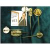 Image 2 : Watch Collectors Gems: (6) Different Stick Pins with Watch Movement heads.