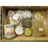 Image 2 : Box full of Old Watch parts. Includes several faces and movements.