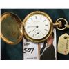 Image 1 : Small Ladies size Hunting Case Pocket Watch "Elgin Watch Co.", scroll engraved case. Runs.