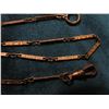 Image 2 : 13.75" Antique Pocket Watch Chain, link segments. Appears to be Gold-filled.