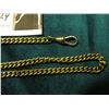 Image 2 : 13.25" Antique heavy link Watch Chain. Appears to be Gold-filled.