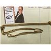 Image 1 : Sliding Gold-filled Watch Chain with opal sets, one of which is missing & an invoice from "Fort Dear