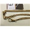 Image 3 : Sliding Gold-filled Watch Chain with opal sets, one of which is missing & an invoice from "Fort Dear