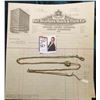 Image 1 : 44" Sliding Watch Chain with gold-filled Grape Cluster; & an invoice from "Fort Dearborn Watch & Clo