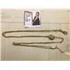 Image 2 : 44" Sliding Watch Chain with gold-filled Grape Cluster; & an invoice from "Fort Dearborn Watch & Clo