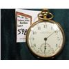 Image 2 : "American Waltham Watch Co" Pocket Watch with open face case engraved with Initials, runs great , ca