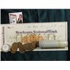 Image 1 : 1910 P Roll of U.S. Wheat Cents in circulated condition in a plastic tube, approx. 50 pcs.; & 1873 C