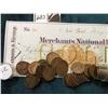 Image 2 : 1912 P Roll of U.S. Wheat Cents in circulated condition in a plastic tube, approx. 45 pcs.; & 1873 C