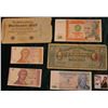 Image 1 : 1914 Chihuahua, Mexico One Peso; (3) different 1991 Croatia Banknotes, CU; 1987 Peru 50 Intis bankno