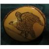 Image 1 : Polished and Engraved Palm Nut with Eagle design.