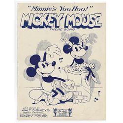 Collection of (10) sheets of Stalling’s hand-written score for “Minnie’s Yoo-Hoo”