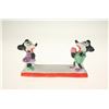 Image 1 : Mickey and Minnie Bisque Napkin Holder Set of (12) in Box.