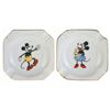 Image 1 : Collection of (2) Mickey Mouse And Minnie Mouse Bavarian China Ashtrays.